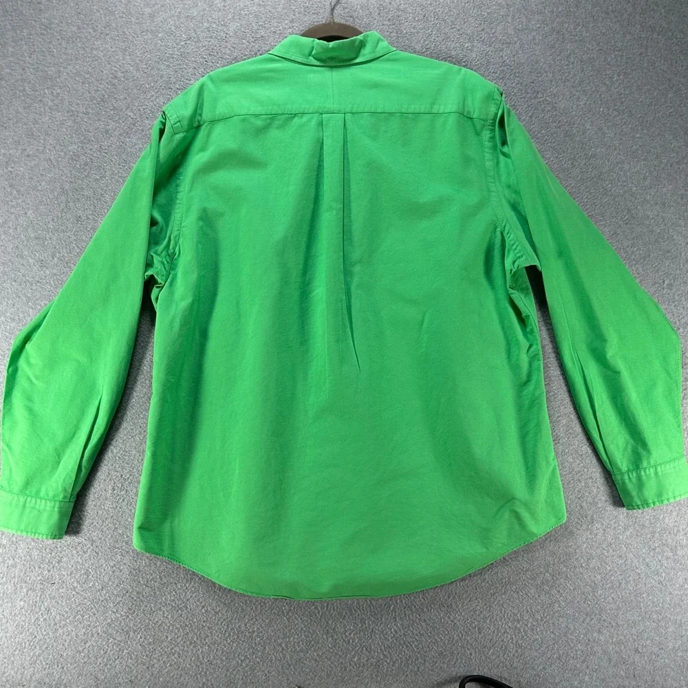 Ralph Lauren Button Down Shirt Mens XXL Green Cotton Preppy Classic Fit - Picture 7 of 16